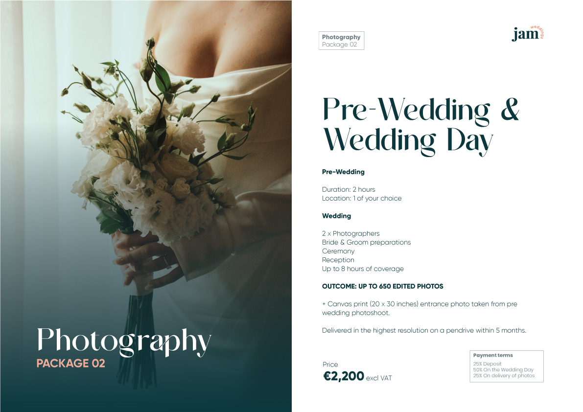 Jam Weddings services and packages, page 3 of 8