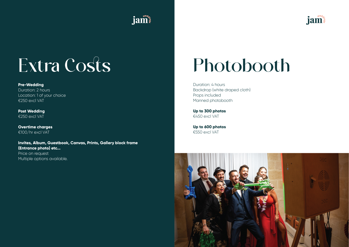 Jam Weddings services and packages, page 4 of 8