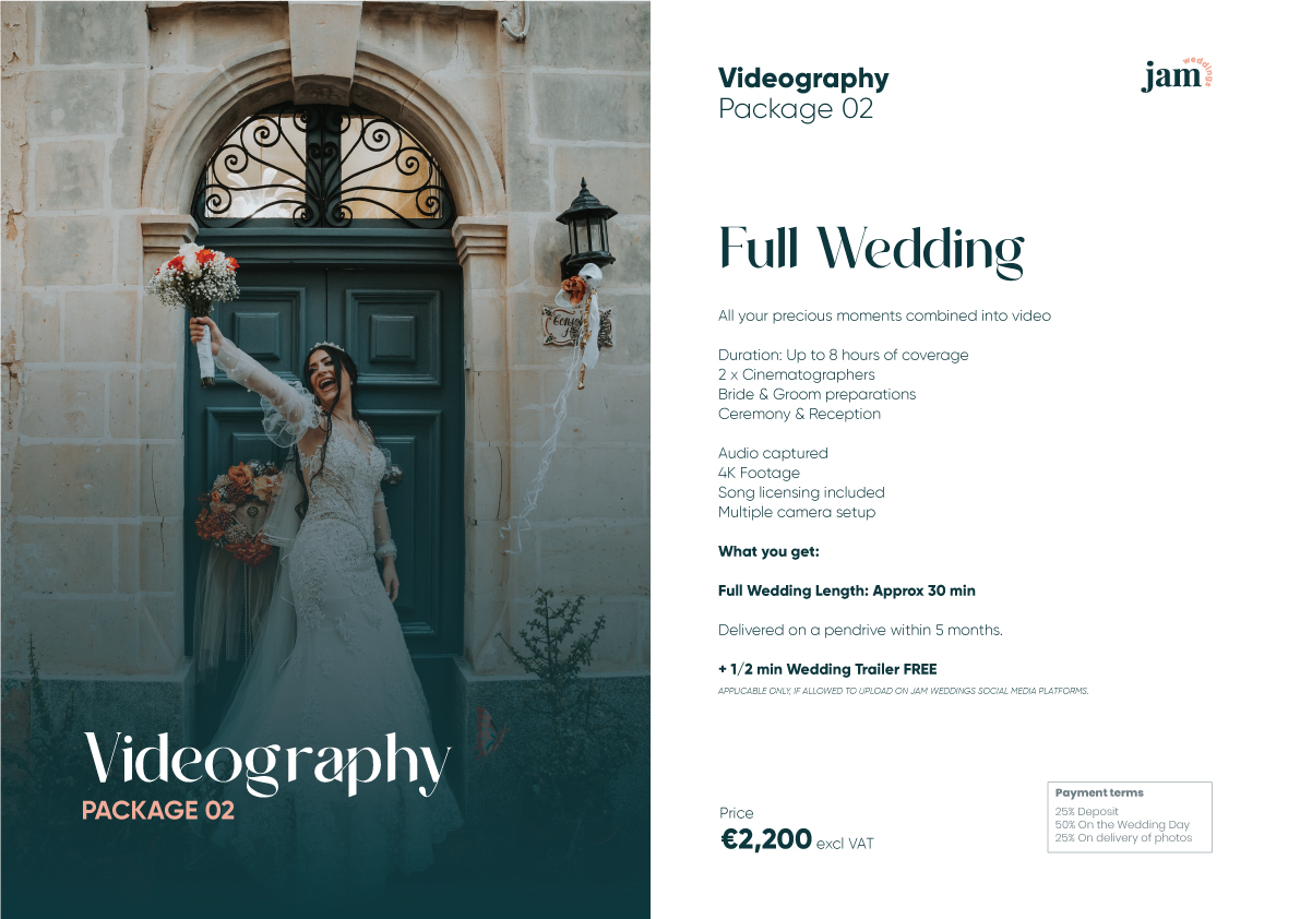 Jam Weddings services and packages, page 6 of 8