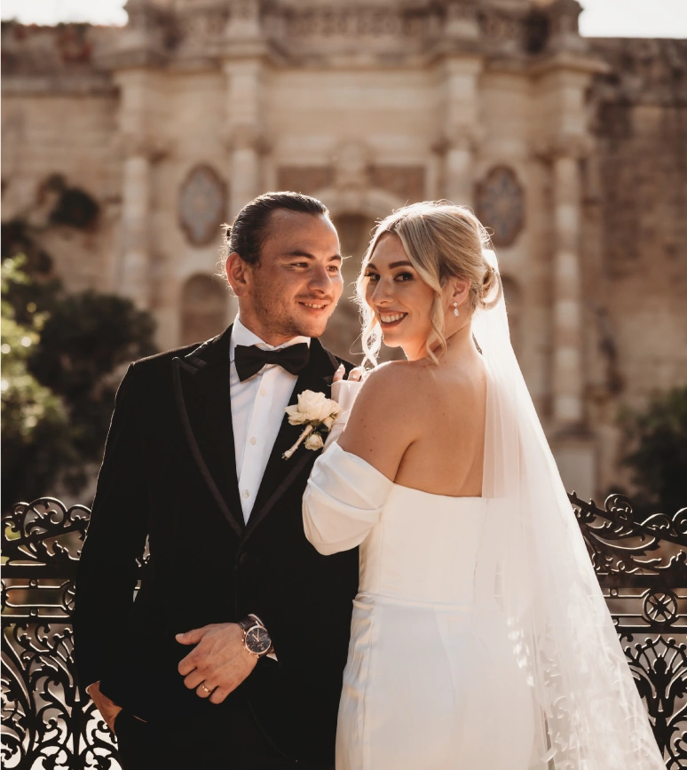 A wedding day moment captured in Malta