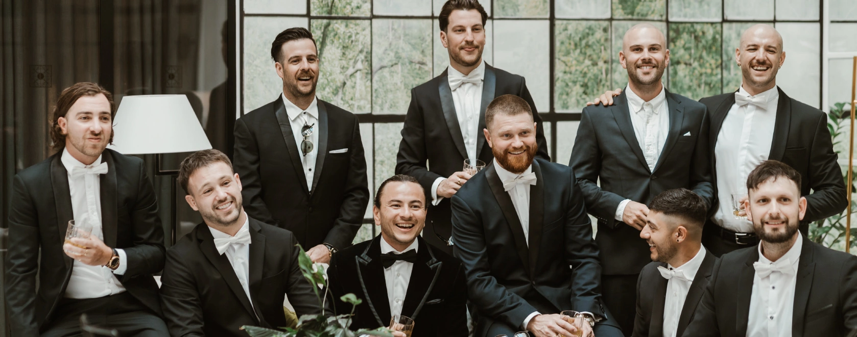 A couple celebrating their wedding